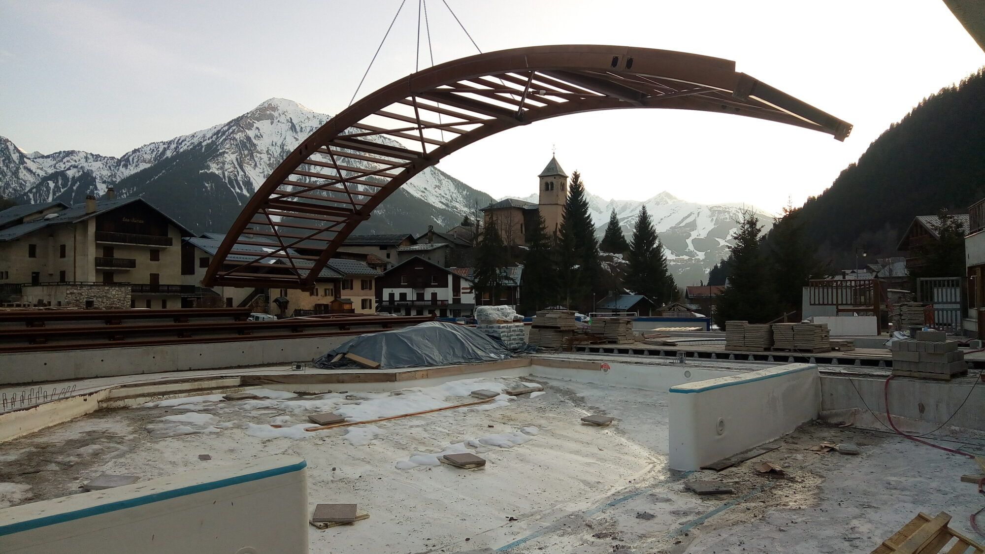 Chantier icmA en cours! La restructuration de la piscine municipale de Champagny en Vanoise