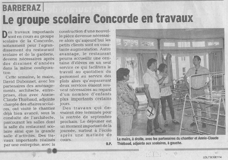 Le groupe scolaire Concorde en travaux