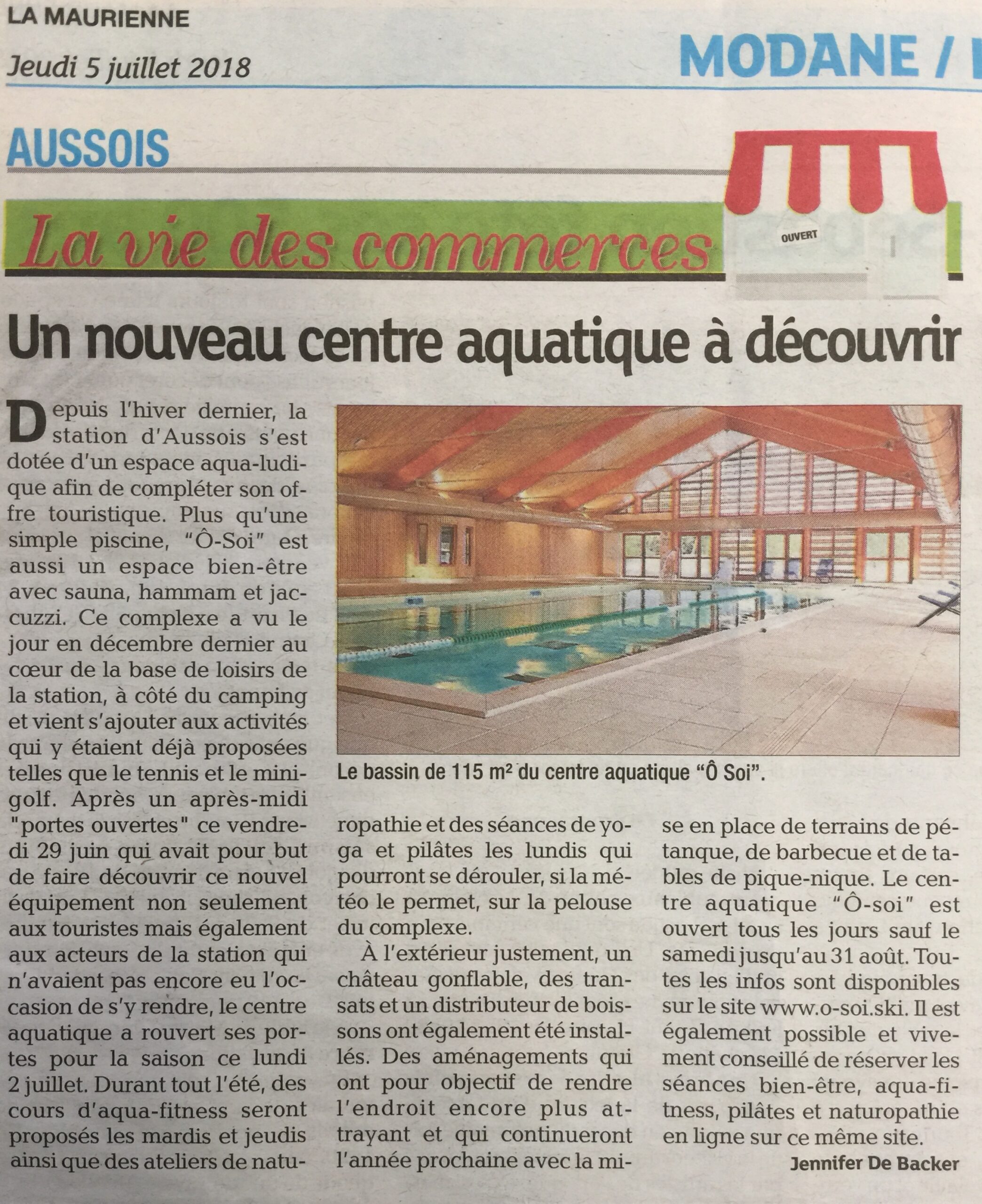 Un nouveau centre aquatique